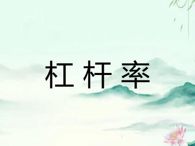 杠杆率