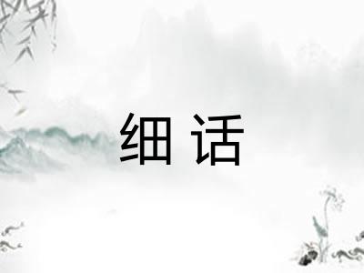 细话