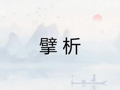 擘析