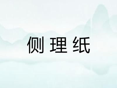 侧理纸