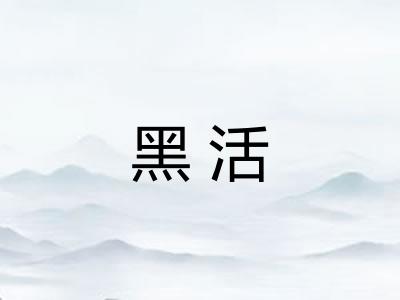 黑活