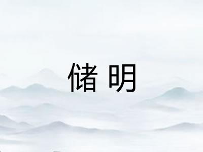 储明