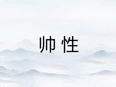 帅性