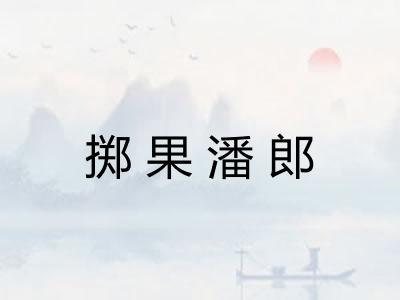 掷果潘郎