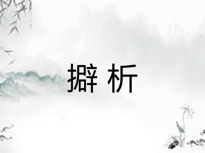 擗析