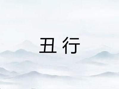 丑行