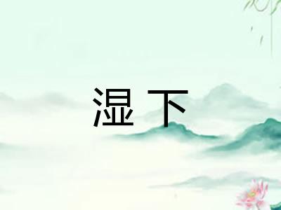 湿下