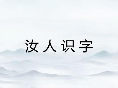 汝人识字